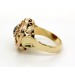 Saphir Ring Gold 585 14K Diamanten 0.50ct blauer Etrusk Antikschmuck
