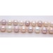 Perlenkette 42cm japanische Biwaperlen 9.7-9.2mm Weißgold 585 14K