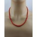 Korallenkette 53cm Gelbgold 333 8K rote Sardische Korallen Antikschmuck