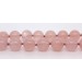Rosenquarz Kette Gold 585 14K rosa Edelsteine 13-8mm