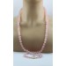 Rosenquarz Kette Gold 585 14K rosa Edelsteine 13-8mm