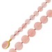 Rosenquarz Kette Gold 585 14K rosa Edelsteine 13-8mm