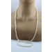 Perlenkette 100cm Silber 925 Japanischen Akoyaperlen 6.4-6.1mm