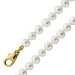 Perlenkette 88cm Gelbgold 333 8K Süßwasserperlen 6.3-5.5mm