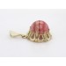 Rhodochrosit Anhänger Gold 585 14Krosa Edelstein 19.7ct. Antikschmuck