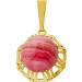 Rhodochrosit Anhänger Gold 585 14Krosa Edelstein 19.7ct. Antikschmuck