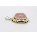 Rosenquarz Anhänger  Gold 585 14K rosa Edelstein 13.2ct