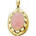 Rosenquarz Anhänger  Gold 585 14K rosa Edelstein 13.2ct