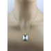 Aquamarin Anhänger Gold 333 8K synth. blauer Edelstein 12.6ct. Antikschmuck