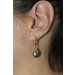 Creolen 2 Tahiti Perlen Gelbgold 585 anthrazit fast makellos 13,5x9,7mm