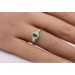 Smaragdring Gelbgold 585 grüner Smaragd 0.50ct.Brillanten 0.30ct.TW/SI