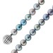 Akoyaperlen Kette Japan 7.9-7.5mm silbergrau silberblau Weißgold 585