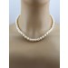 Akoya Perlenkette Japan 7.9-7.5mm Gelbgold 585 Diamanten 0.02ct.TW/SI