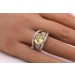 Citrin Ring Gold 585 14K zitronengelber Edelstein synth. Brillanten 