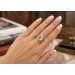 Citrin Ring Gold 585 14K zitronengelber Edelstein Topase weiss