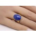 Lapislazuli Ring Gold 750 18K azurblauer Edelstein 8.2ct Antikschmuck