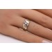 Diamant Ring Gold Weissgold 585 14K Diamanten 0.09ct  Antikschmuck