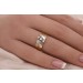 Diamant Ring Gold Weissgold 585 14K Diamanten 0.09ct  Antikschmuck