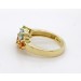 Citrin Ring Gold 333 8K grüner Peridot blaue Aquamarin Edelsteine