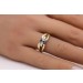 Saphir Ring Gold 585 14K Diamanten 0.04ct Antikschmuck