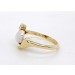 Perlen Ring Gold 585 14K Brillant 0.02ct Biwa Perle