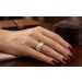 Zirkonia Ring Gold 750 18 Karat weisse Steine 0.70ct