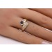 Saphir Ring Gold 750 18K blauer Edelstein 0.60ct Brillanten 0.36ct 