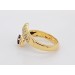 Saphir Ring Gold 750 18K blauer Edelstein 0.60ct Brillanten 0.36ct 