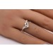 Zirkonia Ring Gold 585 14 Karat weiße Steine 0.40ct. Lupenrein