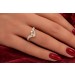 Zirkonia Ring Gold 585 14 Karat weiße Steine 0.40ct. Lupenrein