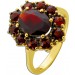 Granat Ring Gold 333 8 Karat rote Edelsteine 6.0ct Antikschmuck