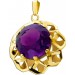 Amethyst Anhänger Gold 585 14K lila Edelstein 12.4ct Antikschmuck
