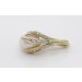 Perlen Anhänger Gold 585 14K Biwa Perle Diamanten 0.02ct