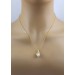 Perlen Anhänger Gold 585 14K Biwa Perle Diamanten 0.02ct