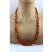 Bernstein Kette baltische Edelsteine 210ct cognac-honiggelb Antikschmuck
