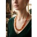 Bernstein Kette baltische Edelsteine 210ct cognac-honiggelb Antikschmuck