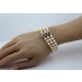 Perlen Armband Weissgold 585 14K Akoya Perlen 6.4-6.2mm Saphire Antikschmuck