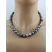 Tahiti Perlenkette 12-10mm anthrazit schwarz Silber 925 45cm