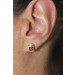 Citrin Ohrstecker Gold 585 14K gelbe Edelsteine 1.3ct Brillanten 0.06ct 