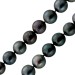 Tahiti Perlenkette 12-10mm anthrazit schwarz Silber 925 45cm