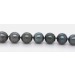 Tahiti Perlenkette 12-10mm anthrazit schwarz Silber 925 45cm