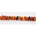 Bernstein Kette cognac braun schwarze Edelsteine 180ct Antikschmuck 