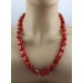 Achat Edelsteinkette rot orange Edelsteine 640ct Silber vergoldet