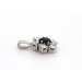 Saphir Anhänger Weißgold 585 14K blauer Edelstein Brillanten 0.36ct