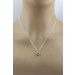 Saphir Anhänger Weißgold 585 14K blauer Edelstein Brillanten 0.36ct