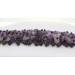 Amethyst Armband lila Rohsteine schwarz violett Hämatit Perlen flexibel