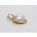 Herzanhänger Gold 585 Mabe Perle Brillanten 0.06ct 