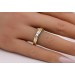 Solitärring Gold 585 14K Brillant 0.12ct Weißgold Antikschmuck