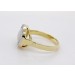 Opal Ring Gold 585 14K weiß-orangener Edelstein 1.6ct Diamanten 0.16ct