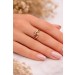 Rubinring Gold 585 14K rote Edelsteine 0.27ct Brillanten 0.09ct Antikschmuck